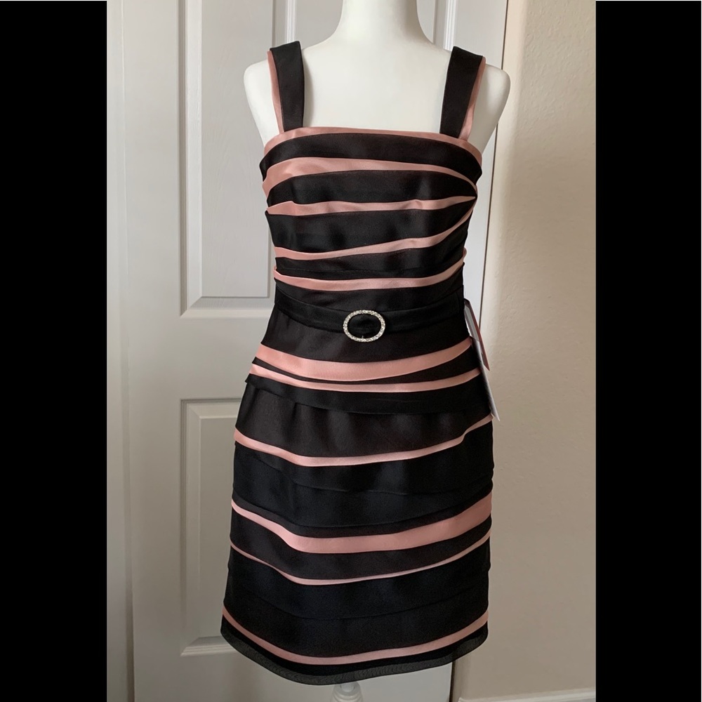 JS Collections Chiffon Layered Dress, size 8